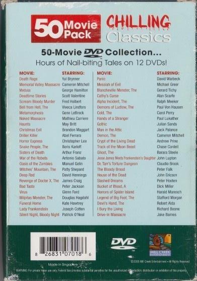 12 DVD pack: Chilling Classics 50 movie pack (INGLÉS)