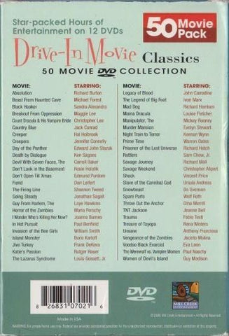 12 DVD pack: Drive-In movie 50 movie pack (INGLÉS)