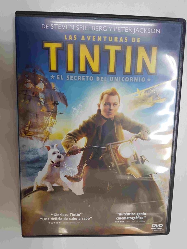 DVD pelicula: Las aventuras de Tintin - el secreto del unicornio. De Steven Spielberg y Peter Jackson