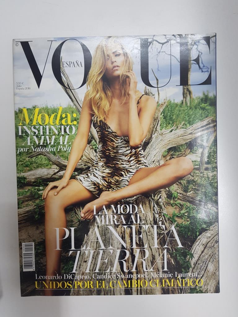 Revista: Vogue 340, julio 2016 - La moda mira al Planeta Tierra, unidos por el cambio climatico. Entrevista a Rafa Nadal