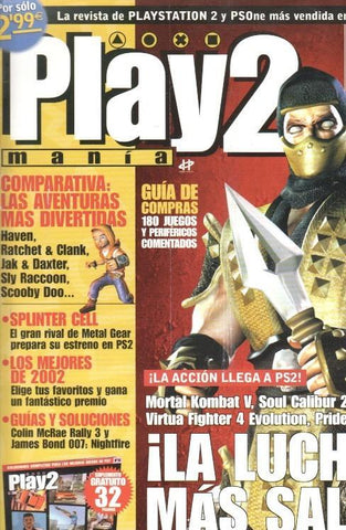 Play2 Mania: num 49 - Guia GTA Vice City, reportajes: La lucha mas salvaje, Mortal Kombat V, Soul Calibur 2, Mark of Kri, Virtua Fighter 4 evolution, Pride FC