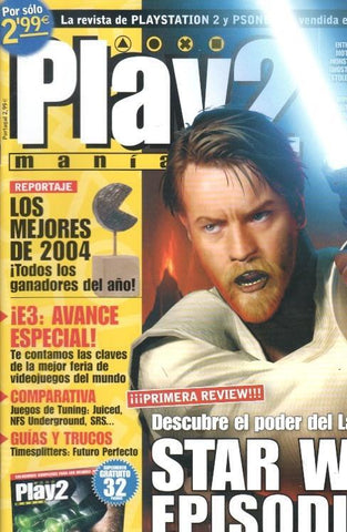 Play2 Mania: num 77 - Guia Splinter Cell Chaos Theory, reportajes: Star Wars Episodio III, E3: Avance especial, Juegos de tuning