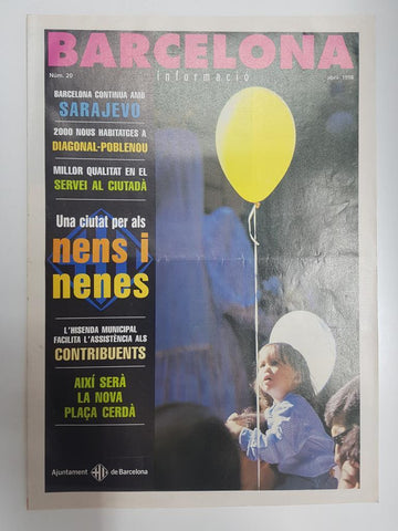 Revista Barcelona Informacio: num 20, abril 1998. Barcelona continua la cooperacio amb Sarajevo, Aixi sera la nova plaça Cerda