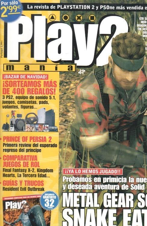 Play2 Mania: num 71- Guia El señor de los anillos La tercera edad, reportajes: Metal gear solid 3 Snake eater, Prince of persia 2, Comparativa juegos de rol