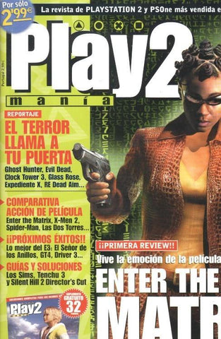 Play2 Mania: num 50 - Guia Final Fantasy X, reportajes: Enter The Matrix, Ghost Hunter, Evil Dead, Clock Tower 3, Glass Rose, Expediente X, RE Dead Aim