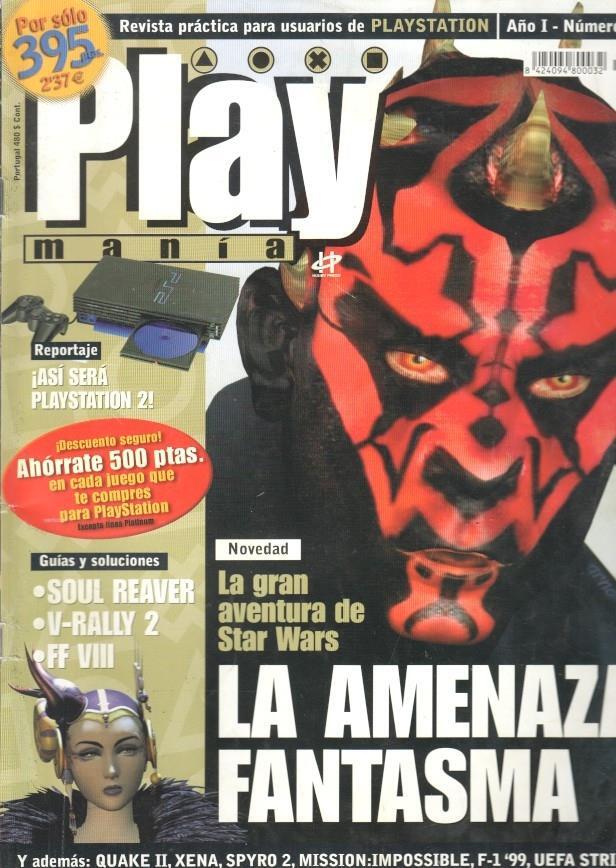 Play Mania: num 10 - reportajes: La amenaza fantasma, Así será Playstation 2, Guias: Soul Reaver, V-Rally 2, FF VIII
