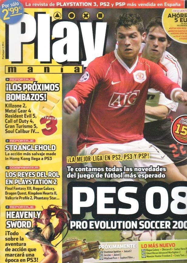 Play Mania: num 104 - reportajes: PES 08, Killzone 2, Metal Gear 4, Resident Evil 5, Call of Duty 4, GT5, Soul Calibur IV, Strangehold