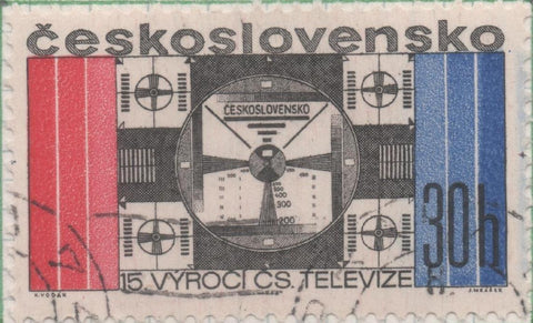 Sello E01485: hoja 95, Checoslovaquia: Sello Multicolor, dentado. Comunicaciones. 15 Amiv de la televisión