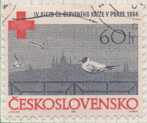 Sello E01209: hoja 79, Checoslovaquia: Sello Gris y rojo, dentado. IV Congreso de la Cruz Roja Checa, Praga, 60 Haleru