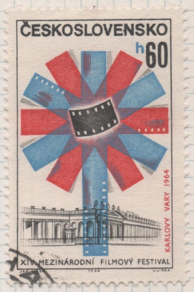 Sello E01207: hoja 79, Checoslovaquia: Sello Multicolor, dentado. XIV Festival Internacional de Cine, Karlovy Vary, 60 Haleru
