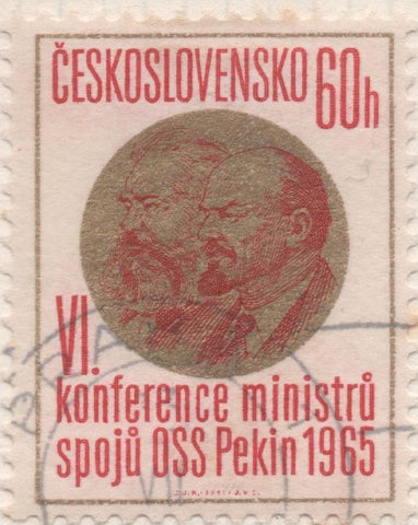 Sello E01281: hoja 83, Checoslovaquia: Sello Dorado y rojo, dentado. VI Conferencia de Ministros Postales de Países Comunistas, 60 Haleru
