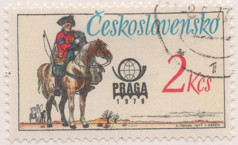 Sello E02027: hoja 137, Checoslovaquia: Sello Multicolor, dentado. Exposición Mundial de Filatelia "PRAGA 78". Uniformes Postales. Austríaco 1770, 2 Koruny
