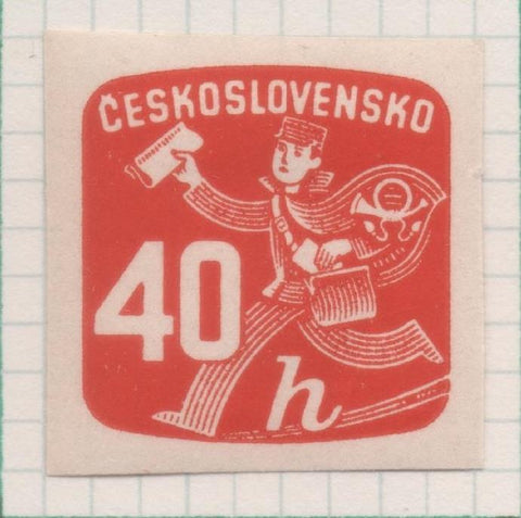 Sello E02158: hoja 158, Checoslovaquia: Sello Naranja, sin dentar. Sellos para Periódicos, 40 Haleru