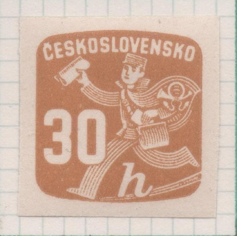 Sello E02157: hoja 158, Checoslovaquia: Sello Ocre, sin dentar. Sellos para Periódicos, 30 Haleru