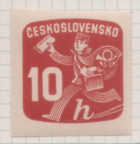 Sello E02153: hoja 158, Checoslovaquia: Sello Marron rojizo, sin dentar. Sellos para Periódicos, 10 Haleru