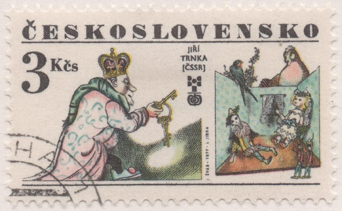 Sello E02039: hoja 138, Checoslovaquia: Sello Multicolor, dentado. VI Bienal de Ilustradores de Cuentos Infantiles.  Jiří Trnka. Checoslovaquia, 3 Koruny