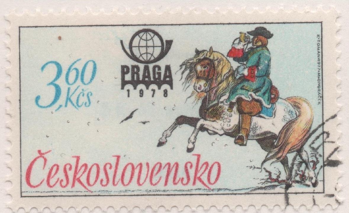 Sello E02028: hoja 137, Checoslovaquia: Sello Multicolor, dentado. Exposición Mundial de Filatelia "PRAGA 78". Uniformes Postales. Alemán 1700, 3,60 Koruny