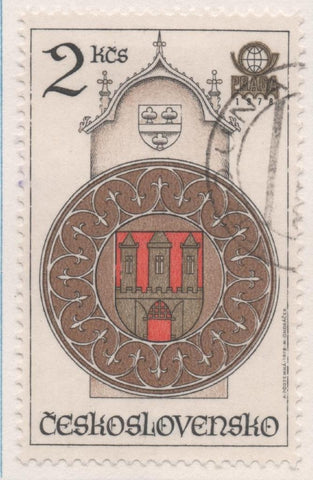 Sello E02070: hoja 142, Checoslovaquia: Sello Multicolor, dentado. Exposición Filatélica Internacional "PRAGA 78". Relojes astronómicos. Escudo de la Ciudad de Praga, 2 Koruny