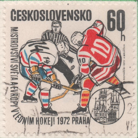 Sello E01753: hoja 114, Checoslovaquia: Sello Multicolor, detnado. Campeonato Mundial de Hokey Hielo. Praga, 60 Haleru