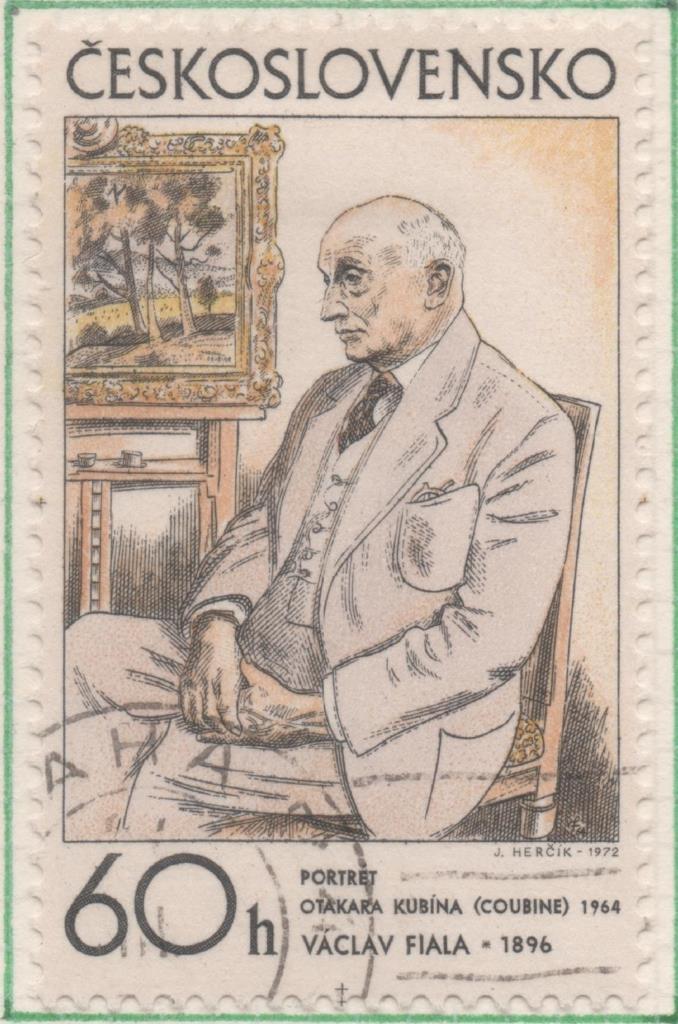 Sello E01750: hoja 114, Checoslovaquia: Sello Multicolor, detnado. Arte Gráfico. Otakar Kubina. Vaclav Fiala. 1964, 60 Haleru 