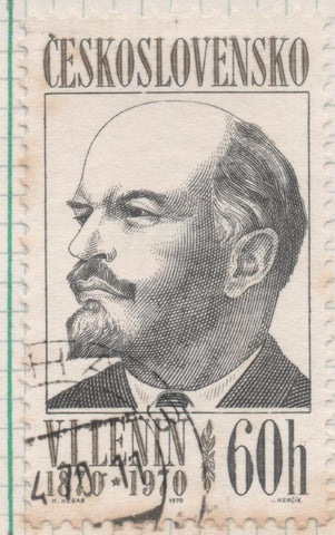 Sello E01640: hoja 106, Checoslovaquia: Sello Gris, dentado. I Centenario del Nacimiento de Lenin, 60 Haleru 