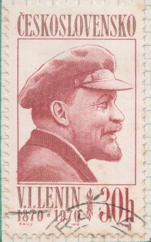 Sello E01639: hoja 106, Checoslovaquia: Sello Marron rojizo, dentado. I Centenario del Nacimiento de Lenin, 30 Haleru