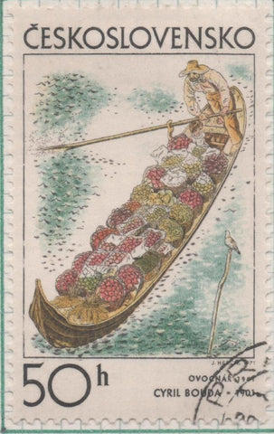 Sello E01670: hoja 109, Checoslovaquia: Sello Multicolor, dentado. Arte Gráfico. El jardinero. Cyril Bouda. 1941, 50 Haleru