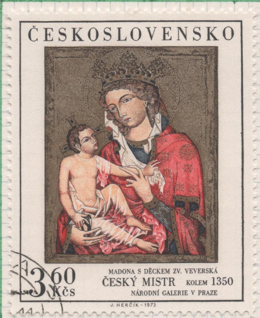 Sello E01852: hoja 121, Checoslovaquia: Sello Multicolor, dentado. Pinturas de la Galería Ncional de Praga, 3,60 Koruny