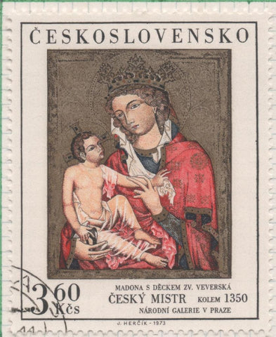 Sello E01852: hoja 121, Checoslovaquia: Sello Multicolor, dentado. Pinturas de la Galería Ncional de Praga, 3,60 Koruny