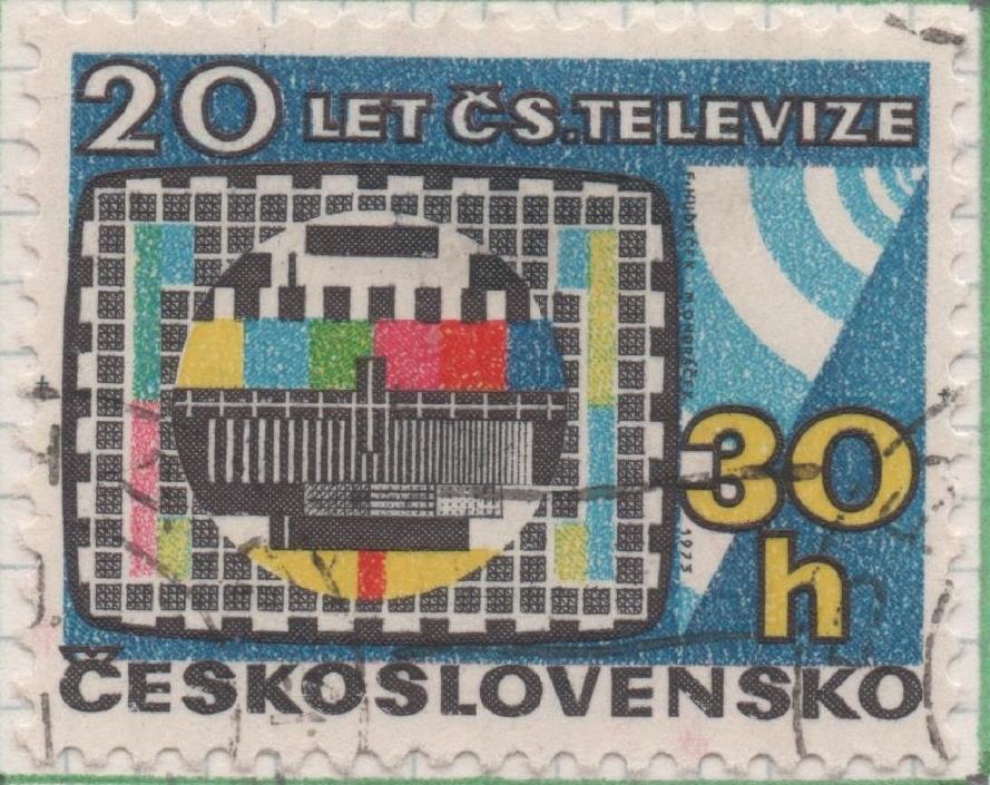 Sello E01818: hoja 119, Checoslovaquia: Sello Multicolor, dentado. Telecomunicaciones. 50 Años de la Televisión, 30 Haleru