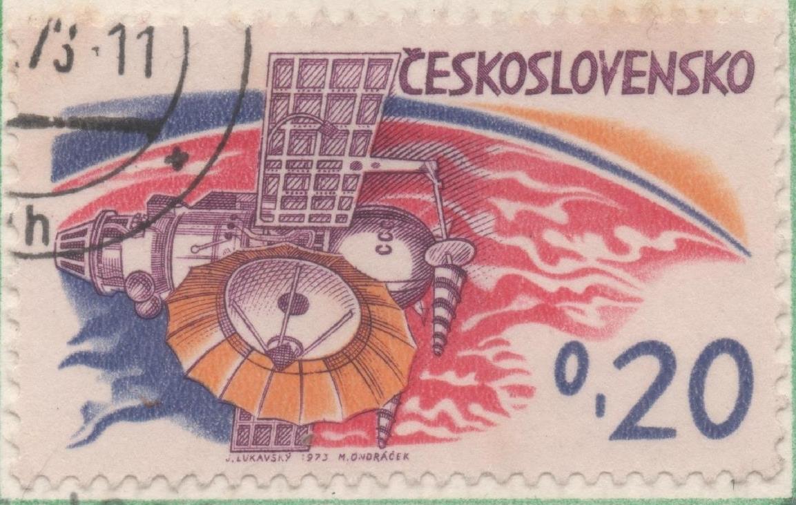 Sello E01809: hoja 118, Checoslovaquia: Sello Multicolor, dentado. Día de la Cosmonáutica. Sonda Venus, 20 Haleru