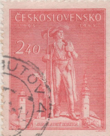 Sello E00366: hoja 27, Checoslovaquia: Sello Rojo dentado. Aniv. Ejecución de Jan Sladky Kozina, 240