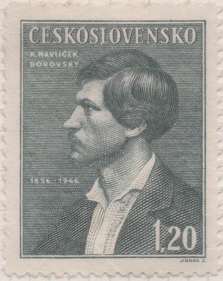 Sello E00372: hoja 27, Checoslovaquia: Sello Gris dentado. Karel Hablicek, 1,20