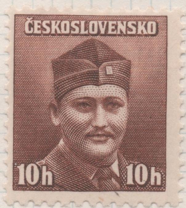 Sello E00328: hoja 26, Checoslovaquia: Sello Marron dentado. Emisiones de Londre  Soldados Celebres, 20 Haleru