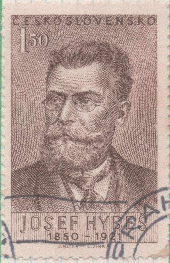 Sello E00521: hoja 36, Checoslovaquia: Sello Marron dentado. Joseph Hybes, 1,50 Koruna