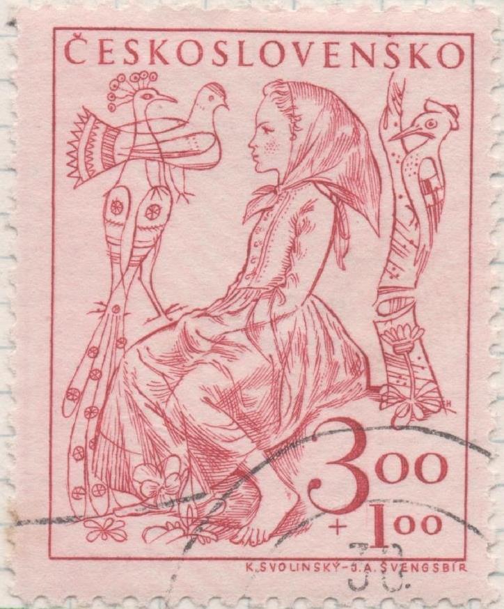 Sello E00429: hoja 30, Checoslovaquia: Sello Rojo dentado. A la Infancia, 3+1 Haleru