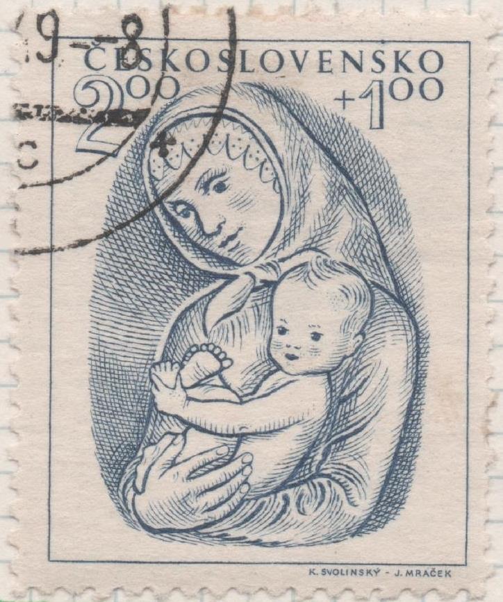 Sello E00428: hoja 30, Checoslovaquia: Sello Azul dentado. A la Infancia, 2+1 Haleru