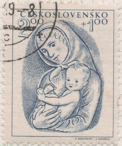 Sello E00428: hoja 30, Checoslovaquia: Sello Azul dentado. A la Infancia, 2+1 Haleru
