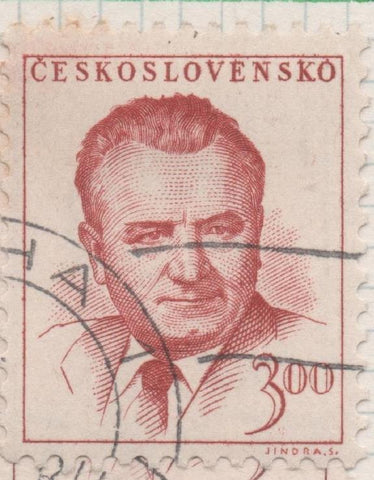 Sello E00422: hoja 30, Checoslovaquia: Sello Granate dentado. Preesidente Gottwald, 3 Haleru