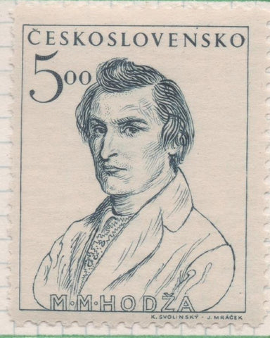 Sello E00418: hoja 29, Checoslovaquia: Sello Azul dentado. Cent.Revolución Eslovaca (M.M.Hodza), 5 Haleru
