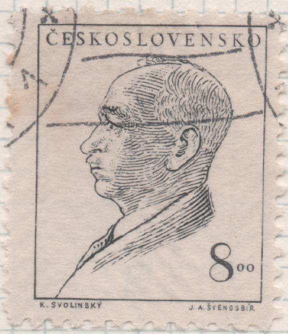 Sello E00415: hoja 29, Checoslovaquia: Sello dentado. Presidente Benes, 8,00