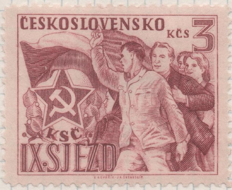 Sello E00445: hoja 31, Checoslovaquia: Sello Granate dentado. Congreso Comunista, 3 Koruny