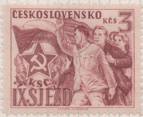 Sello E00445: hoja 31, Checoslovaquia: Sello Granate dentado. Congreso Comunista, 3 Koruny