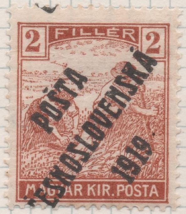 Sello E00058: hoja 5, Checoslovaquia: Sello Naranja oscuro perforado. Timbres, 2 Filler