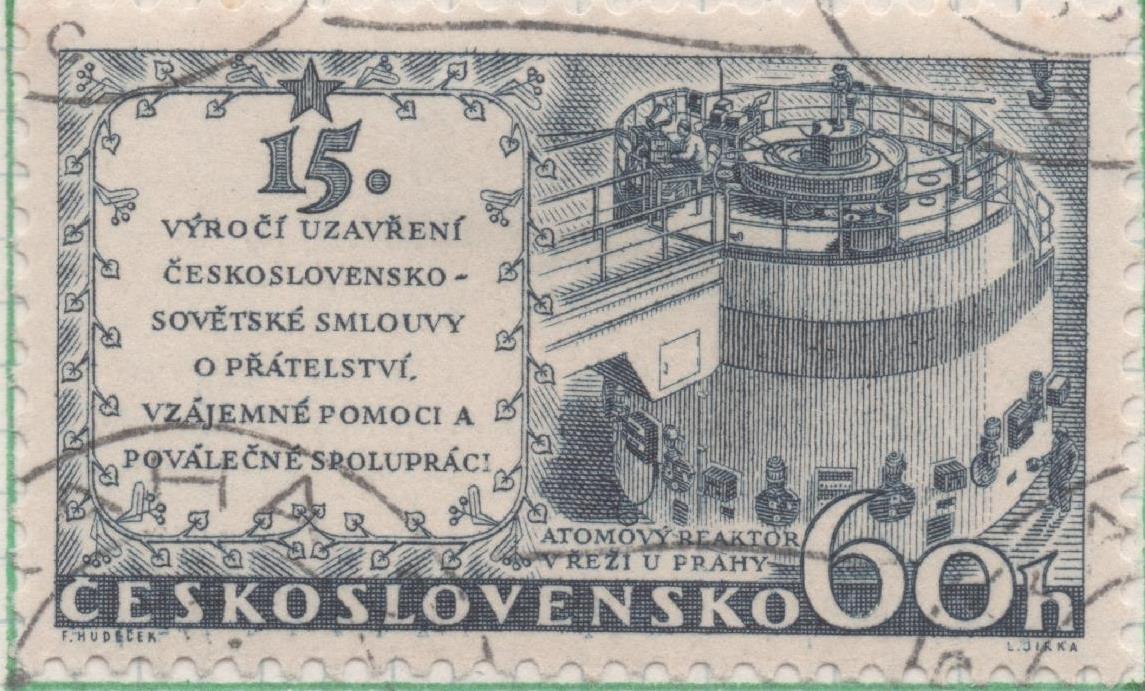 Sello E00869: hoja 59, Checoslovaquia: Sello Violeta oscuro dentado. 11 Congreso del Partido Comunista, 60 Haleru