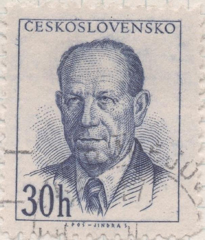 Sello E00626: hoja 43, Checoslovaquia: Sello Lila dentado. Pres. Zapoatocky, 30 Haleru