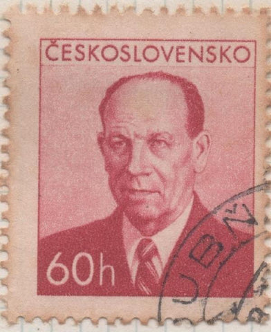 Sello E00623: hoja 43, Checoslovaquia: Sello Granate dentado. Pres. Zapatocky, 60 Haleru