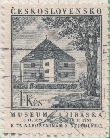 Sello E00595: hoja 41, Checoslovaquia: Sello Gris oscuro dentado. Aniv. Doctor Zdenek Nejedly, 4 Koruna