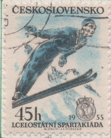 Sello E00677: hoja 46, Checoslovaquia: Sello  Azul dentado. Spartaquiada Nacional, 45 Haleru