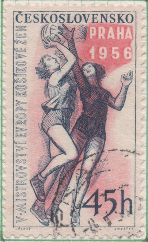 Sello E00721: hoja 49, Checoslovaquia: Sello Rojo dentado. Hazañas deportivas del año, 45 Haleru